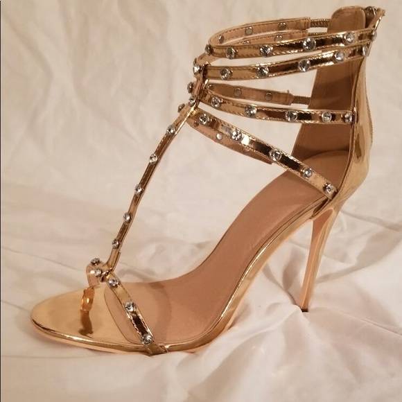 rose gold diamond shoes